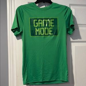 Champion Green Graphic Tee with 'Game Mode' Design